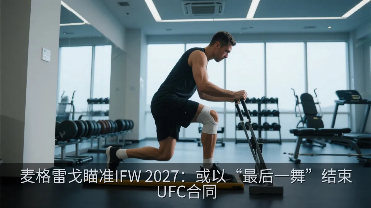 运动员在空旷训练馆内进行康复训练